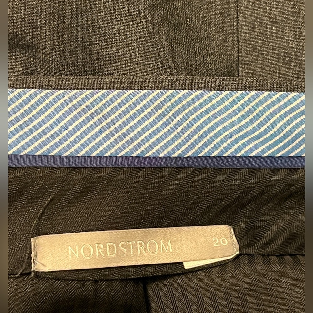 Nordstroms Flat Front Gray Dress Slacks Boys Size 20 Pants - Picture 2 of 4